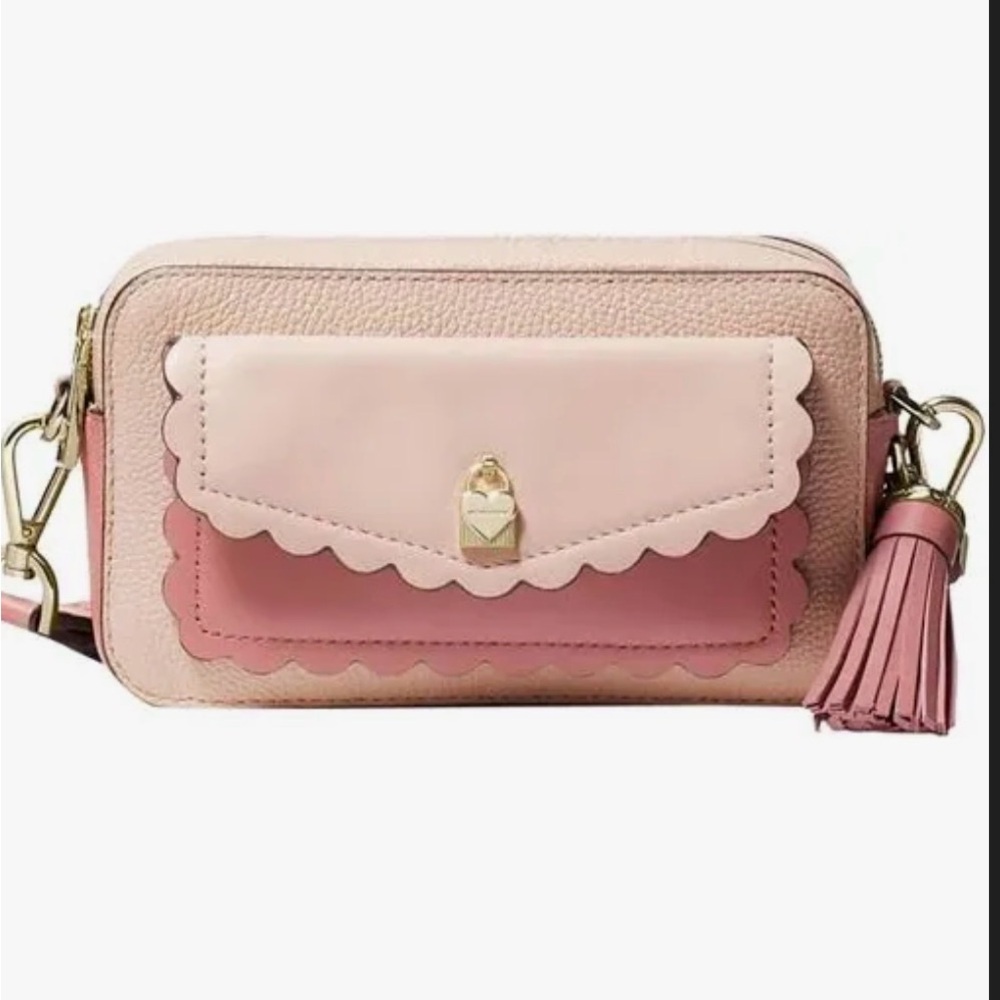 Michael Kors Pink Scalloped Crossbody Bag